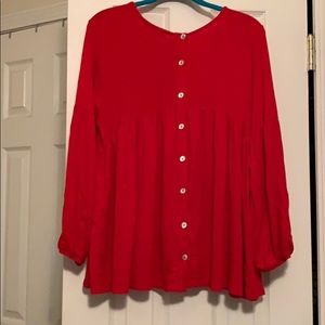 Red anthropology Blouse